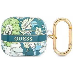 Guess GUA3HHFLN AirPods 3 cover green Flower Strap Collection (GUA3HHFLN) kép