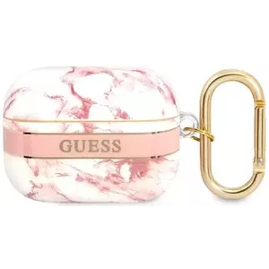 Guess GUAPHCHMAP AirPods Pro cover pink Marble Strap Collection (GUAPHCHMAP) kép