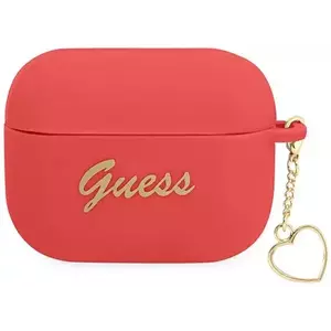 Guess GUAPLSCHSR AirPods 3 cover red Silicone Charm Heart Collection (GUAPLSCHSR) kép
