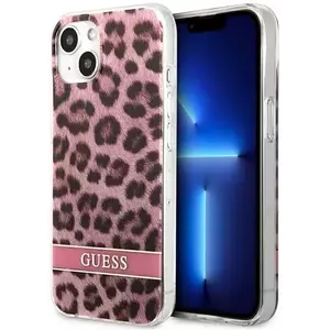 Tok Guess GUHCP13SHSLEOP iPhone 13 mini 5, 4" pink hardcase Leopard (GUHCP13SHSLEOP) kép