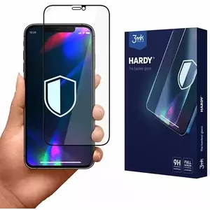 TEMPERED KIJELZŐVÉDŐ FÓLIA 3MK Hardy iPhone 12 Pro Max chemically hardened black glass kép