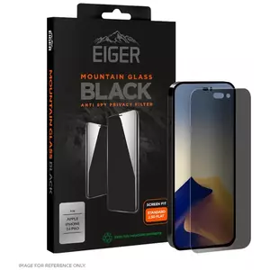 TEMPERED KIJELZŐVÉDŐ FÓLIA Eiger Mountain Black Privacy Screen Protector 2.5D for Apple iPhone 14 Pro in Black kép