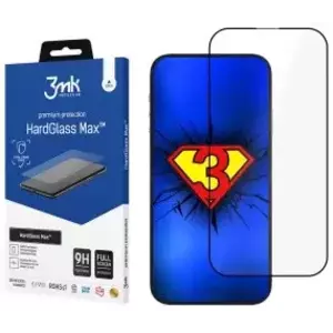 TEMPERED KIJELZŐVÉDŐ FÓLIA 3MK HardGlass Max iPhone 14 6, 1" black, FullScreen Glass kép