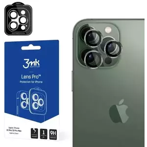 TEMPERED KIJELZŐVÉDŐ FÓLIA 3MK Lens Protection Pro iPhone 13 Pro / 13 Pro Max alphine green Camera lens protection with mounting frame 1 pc. kép