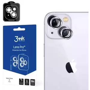 TEMPERED KIJELZŐVÉDŐ FÓLIA 3MK Lens Protection Pro iPhone 14 6.1 "violet Camera lens protection with mounting frame 1 pc. kép