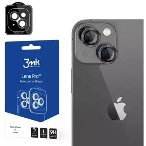 TEMPERED KIJELZŐVÉDŐ FÓLIA 3MK Lens Protection Pro iPhone 14 6.1 "graphite Camera lens protection with mounting frame 1 pc. kép