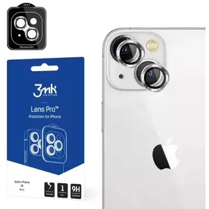 TEMPERED KIJELZŐVÉDŐ FÓLIA 3MK Lens Protection Pro iPhone 14 6.1 "silver Camera lens protection with mounting frame 1 pc. kép
