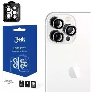 TEMPERED KIJELZŐVÉDŐ FÓLIA 3MK Lens Protection Pro iPhone 14 Pro / 14 Pro Max silver Camera lens protection with mounting frame 1 pc. kép