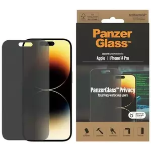 TEMPERED KIJELZŐVÉDŐ FÓLIA PanzerGlass Classic Fit iPhone 14 Pro 6, 1" Privacy Screen Protection Antibacterial P2768 (P2768) kép