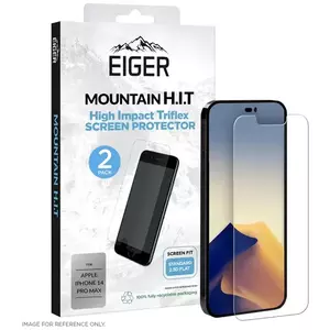 TEMPERED KIJELZŐVÉDŐ FÓLIA Eiger Mountain H.I.T. Screen Protector (2 Pack) for Apple iPhone 14 Pro Max kép