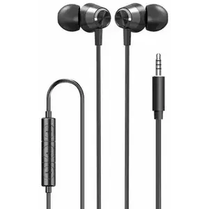 Fejhallgató XQISIT NP In ear headset wired with Jack 3.5mm black (50908) kép