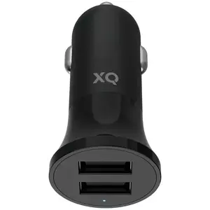 Autó töltő XQISIT NP Car Charger 4.8A Dual USB-A black (50933) kép