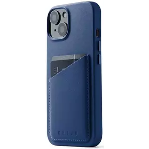 Tok Mujjo Full Leather Wallet Case for iPhone 14 Plus- Monaco Blue kép