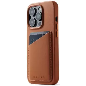 Tok Mujjo Full Leather Wallet Case for iPhone 14 Pro - Tan kép