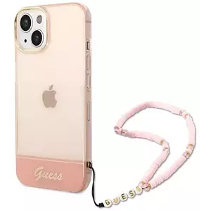 Tok Guess GUHCP14MHGCOHP iPhone 14 Plus 6, 7" pink hardcase Translucent Pearl Strap (GUHCP14MHGCOHP) kép