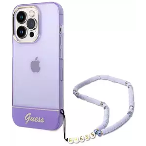 Tok Guess GUHCP14XHGCOHU iPhone 14 Pro Max 6, 7" purple hardcase Translucent Pearl Strap (GUHCP14XHGCOHU) kép