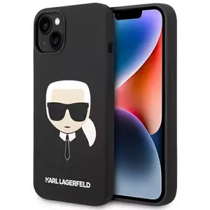 Tok Karl Lagerfeld KLHCP14MSLKHBK iPhone 14 Plus 6, 7" hardcase black Silicone Karl`s Head (KLHCP14MSLKHBK) kép