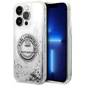 Tok Karl Lagerfeld KLHCP14XLCRSGRS iPhone 14 Pro Max 6, 7" silver hardcase Liquid Glitter RSG (KLHCP14XLCRSGRS) kép