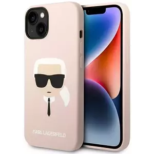 Tok Karl Lagerfeld KLHMP14SSLKHLP iPhone 14 6, 1" hardcase light pink Silicone Karl`s Head Magsafe (KLHMP14SSLKHLP) kép