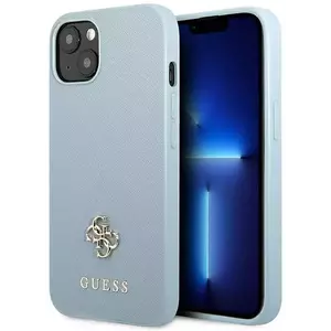 Tok Guess GUHCP13MPS4MB iPhone 13 6, 1" blue hardcase Saffiano 4G Small Metal Logo (GUHCP13MPS4MB) kép