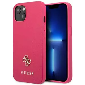 Tok Guess GUHCP13SPS4MF iPhone 13 mini 5, 4" pink hardcase Saffiano 4G Small Metal Logo (GUHCP13SPS4MF) kép