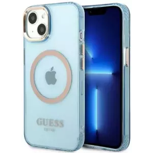 Tok Guess GUHMP13MHTCMB iPhone 13 6, 1" blue hard case Gold Outline Translucent MagSafe (GUHMP13MHTCMB) kép