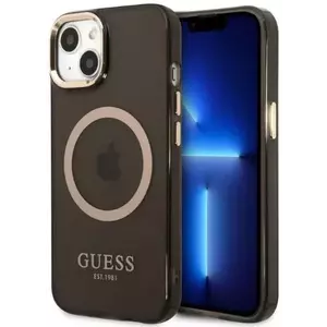 Tok Guess GUHMP13MHTCMK iPhone 13 6, 1" black hard case Gold Outline Translucent MagSafe (GUHMP13MHTCMK) kép
