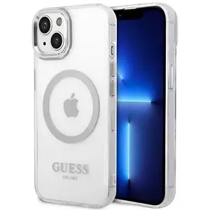 Tok Guess GUHMP14MHTRMS iPhone 14 Plus 6, 7" silver hard case Metal Outline Magsafe (GUHMP14MHTRMS) kép