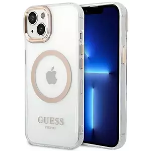 Tok Guess GUHMP14SHTRMD iPhone 14 6, 1" gold hard case Metal Outline Magsafe (GUHMP14SHTRMD) kép