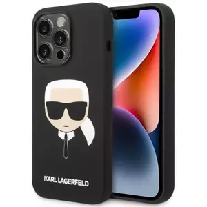 Tok Karl Lagerfeld KLHMP14LSLKHBK iPhone 14 Pro 6, 1" hardcase black Silicone Karl`s Head Magsafe (KLHMP14LSLKHBK) kép