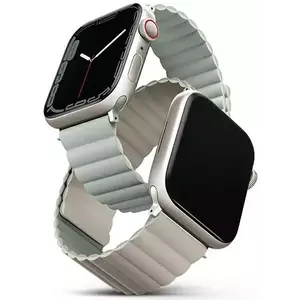 Óraszíj UNIQ strap Revix Apple Watch Series 4/5/6/7/8 / SE / SE2 / Ultra 42/44 /45mm. Reversible Magnetic sage-beige (UNIQ-45MM-REVSAGBEG) kép