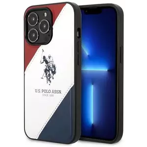 Tok US Polo USHCP14LPSO3 iPhone 14 Pro 6, 1" white Tricolor Embossed (USHCP14LPSO3) kép