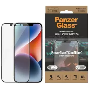 TEMPERED KIJELZŐVÉDŐ FÓLIA PanzerGlass Ultra-Wide Fit iPhone 14 / 13 / 13 Pro 6.1" Screen Protection CamSlider Antibacterial Easy Aligner Included 2795 (2795) kép