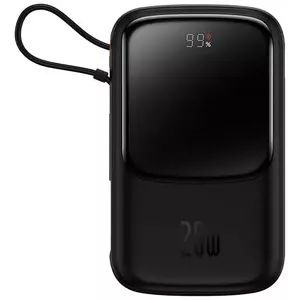 Töltő Baseus Powerbank Qpow Pro with Lightning cable, USB-C, USB, 10000mAh, 20W (black) kép
