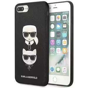 Tok Karl Lagerfeld iPhone 7 Plus / 8 Plus black hardcase Saffiano Ikonik Karl&Choupette Head (KLHCI8LSAKICKCBK) kép