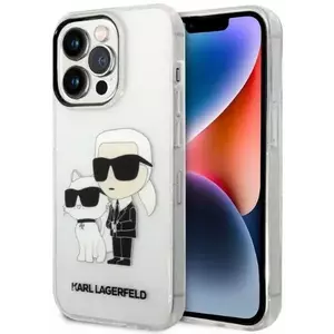Tok Karl Lagerfeld iPhone 14 Pro 6, 1" transparent hardcase IML GLIT NFT Karl&Choupette (KLHCP14LHNKCTGT) kép