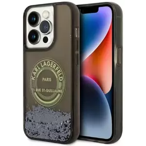 Tok Karl Lagerfeld iPhone 14 Pro 6, 1" black hardcase Liquid Glitter RSG (KLHCP14LLCRSGRK) kép