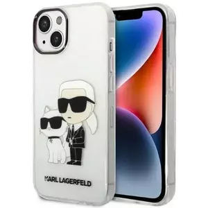 Tok Karl Lagerfeld iPhone 14 Plus 6, 7" transparent hardcase IML GLIT NFT Karl&Choupette (KLHCP14MHNKCTGT) kép