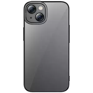 Tok Baseus Glitter Transparent Case and Tempered Glass set for iPhone 14 Plus (black) kép