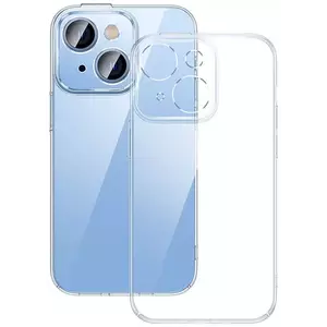 Tok Baseus Crystal Transparent Case and Tempered Glass set for iPhone 14 Plus kép
