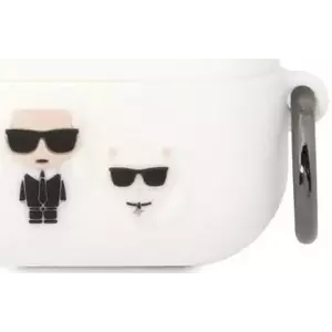 Tok Karl Lagerfeld AirPods Pro cover white Silicone Karl & Choupette (KLACAPSILKCW) kép