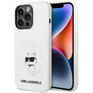 Tok Karl Lagerfeld iPhone 14 Pro 6, 1" hardcase white Silicone Choupette MagSafe (KLHMP14LSNCHBCH) kép