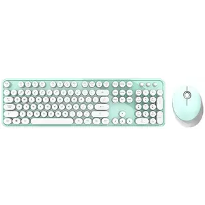 Billentyűzet Wireless keyboard + mouse set MOFII Sweet 2.4G (White-Green) kép