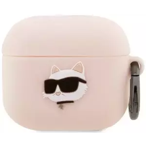 Tok Karl Lagerfeld AirPods 3 cover pink Silicone Choupette Head 3D (KLA3RUNCHP) kép