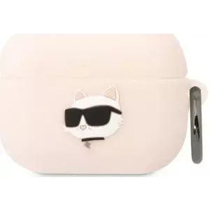 Tok Karl Lagerfeld AirPods Pro cover pink Silicone Choupette Head 3D (KLAPRUNCHP) kép