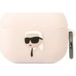 Tok Karl Lagerfeld AirPods Pro cover pink Silicone Karl Head 3D (KLAPRUNIKP) kép