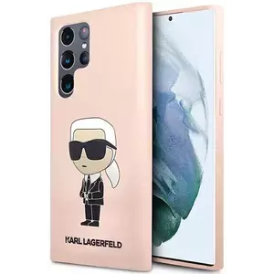 Tok Karl Lagerfeld Samsung Galaxy S23 Ultra hardcase pink Silicone Ikonik (KLHCS23LSNIKBCP) kép