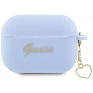 Tok Guess AirPods Pro 2 cover blue Silicone Charm Heart Collection (GUAP2LSCHSB) kép