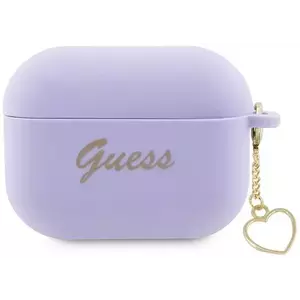 Tok Guess AirPods Pro 2 cover purple Silicone Charm Heart Collection (GUAP2LSCHSU) kép