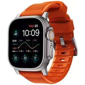 Óraszíj Nomad Rugged Strap, orange/silver - Apple Watch Ultra (49mm) 8/7 (45mm)/6/SE/5/4 (44mm)/3/2/1 (42mm) (NM01287285) kép